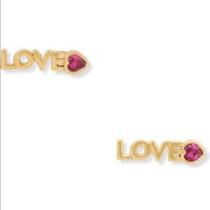 🆕 Kate Spade love mini studs earrings A 